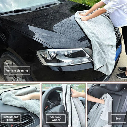 🔥 25% OFF🚗SEAMETAL Car Cleaning Towel Upgraded Microfiber Ultra-Soft Auto Wash Towels Super Absorbent Scratch-Free Drying Cloth