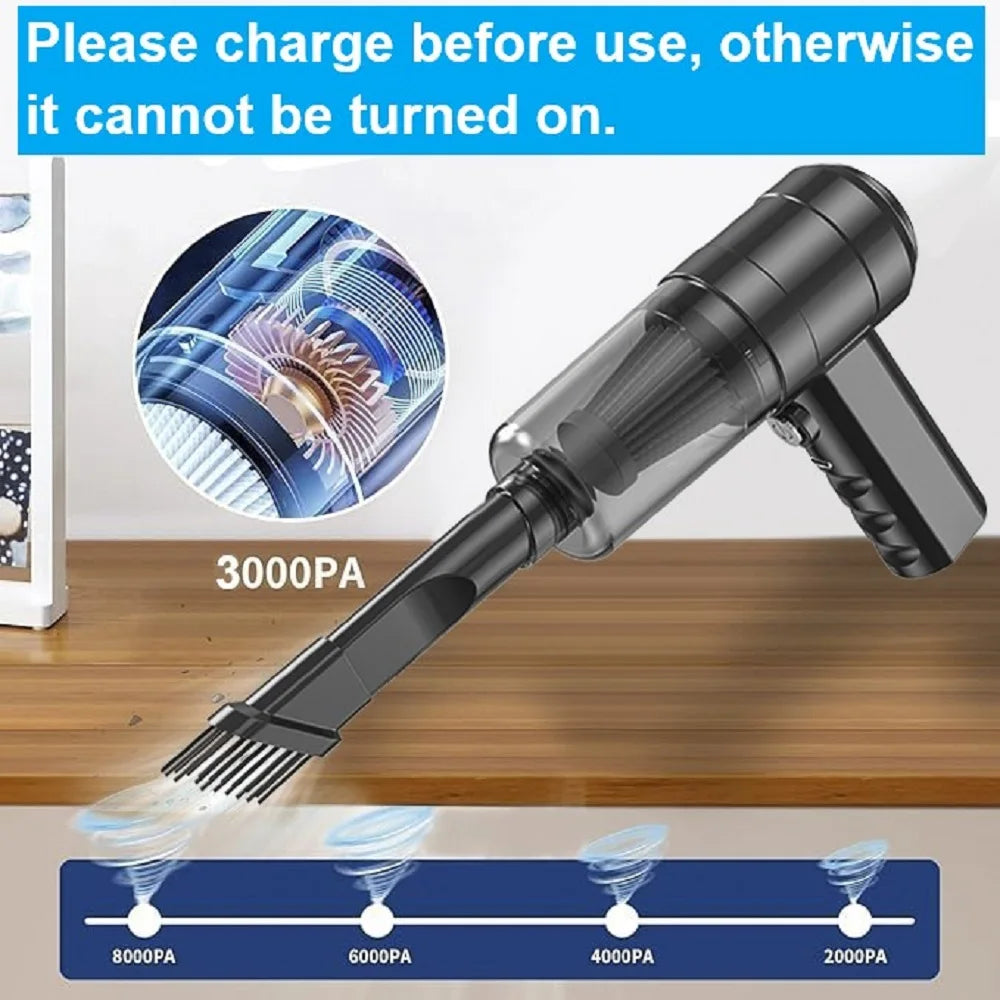 🔥 LAST DAY 25% OFF 🚗 ⚡ Wireless Handheld Car Vacuum