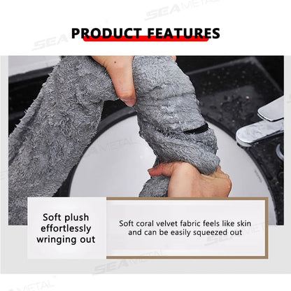 🔥 25% OFF🚗SEAMETAL Car Cleaning Towel Upgraded Microfiber Ultra-Soft Auto Wash Towels Super Absorbent Scratch-Free Drying Cloth